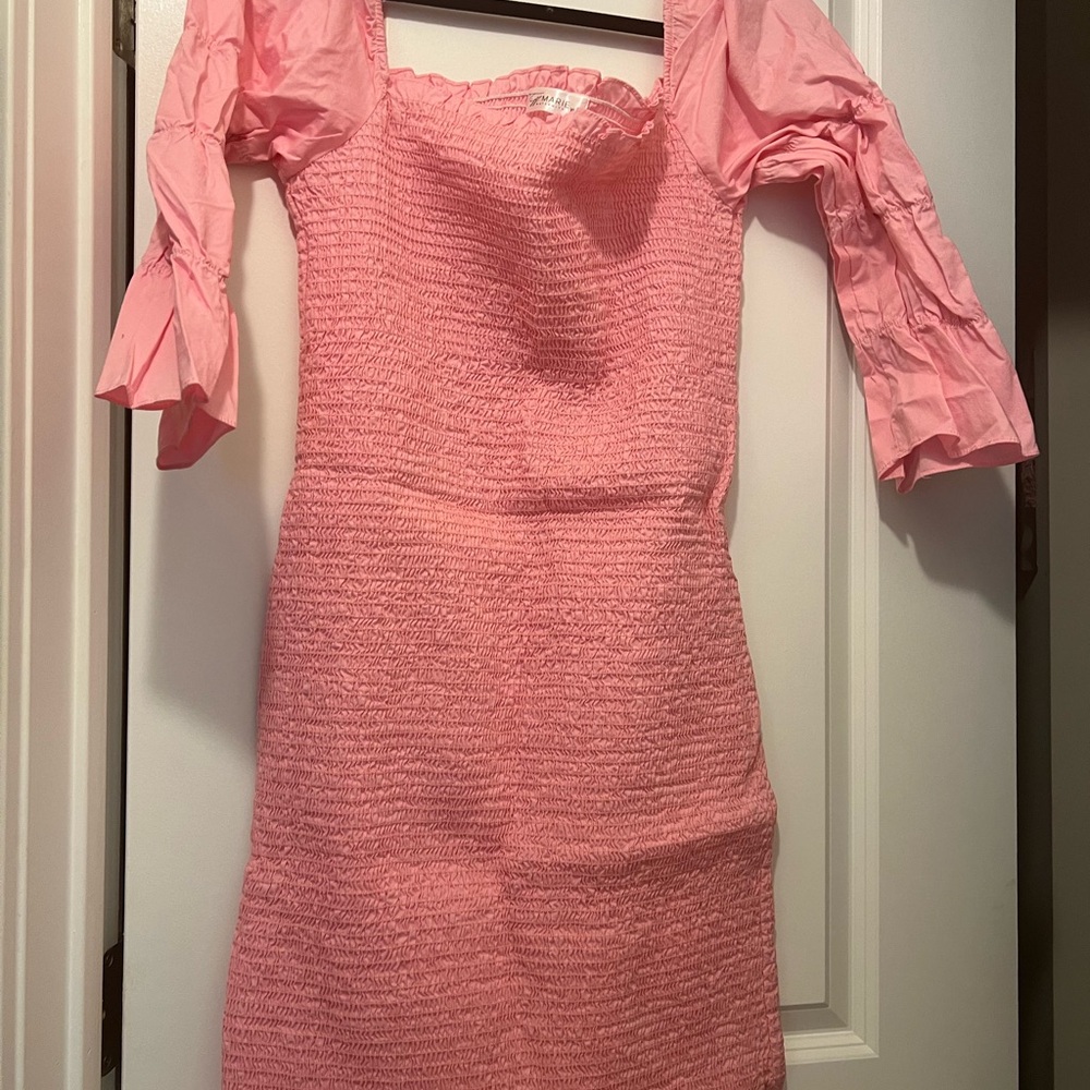 Pink Maternity Rouged Dress - Picture 2 of 2